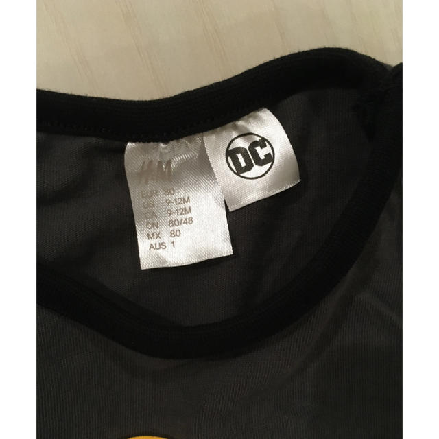 H&M(エイチアンドエム)のH＆M バッドマン　ロンパース 2着セット　80cmサイズ キッズ/ベビー/マタニティのベビー服(~85cm)(ロンパース)の商品写真