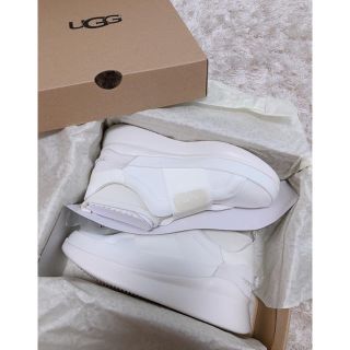 アグ(UGG)の【新品】UGG ヒールスニーカー　白（23.5-24.0）(スニーカー)