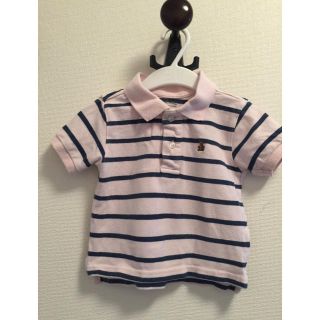 ベビーギャップ(babyGAP)のGAPピンク×ネイビーポロシャツ(Ｔシャツ)