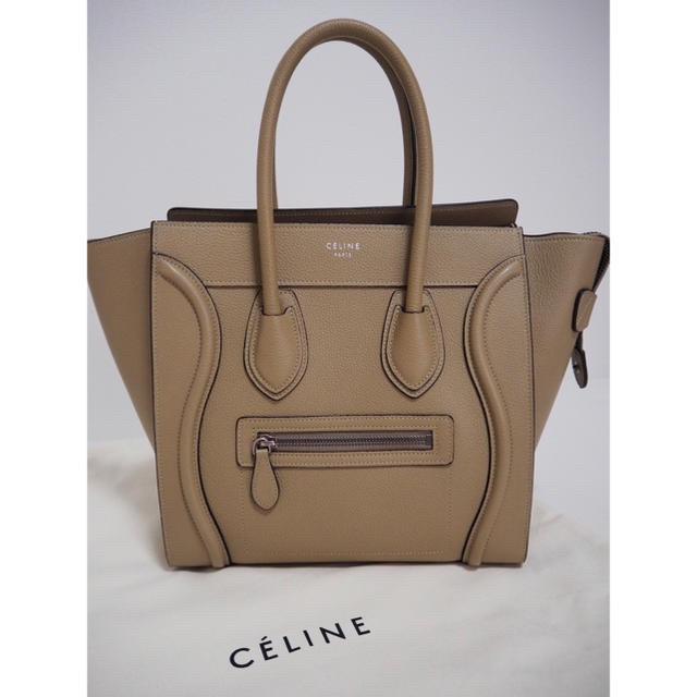 【美品】CELINE セリーヌ ラゲージ マイクロ デューン 旧ロゴ