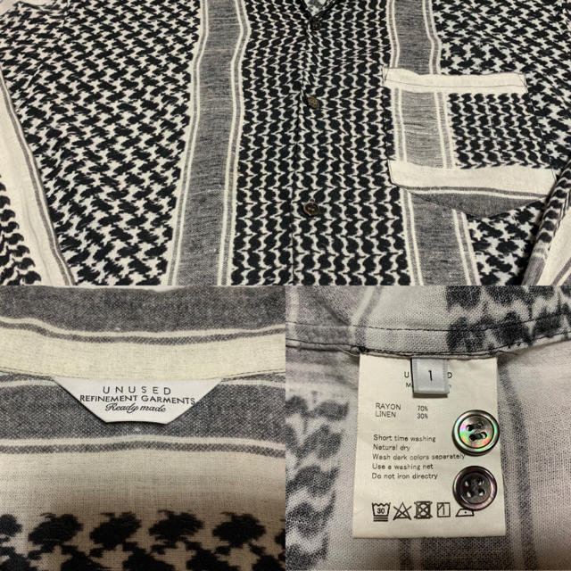 UNUSED(アンユーズド)の名作　unused afghan print L/S shirt アンユーズド メンズのトップス(シャツ)の商品写真