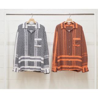 アンユーズド(UNUSED)の名作　unused afghan print L/S shirt アンユーズド(シャツ)