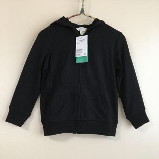 エイチアンドエム(H&M)の新品★H&M★コットン100％ジップアップパーカー100/105(ジャケット/上着)