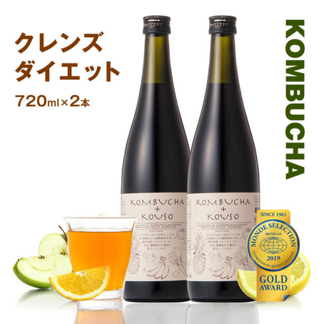 コンブチャ＋酵素ドリンク 720ml×2本セット