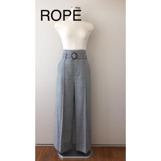 ロペ(ROPE’)のロペ♡ ハイウエストワイドパンツ  グレー(カジュアルパンツ)