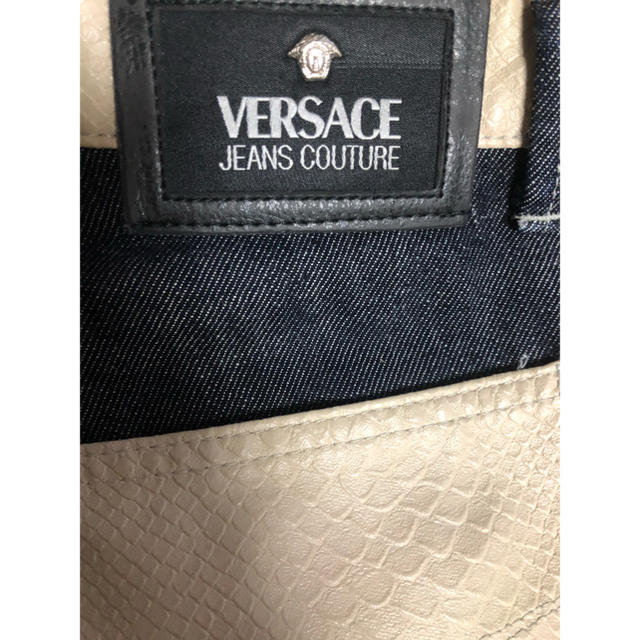 VERSACE(ヴェルサーチ)のVersace Jeans Couture パイソン切り替えデニム メンズのパンツ(デニム/ジーンズ)の商品写真