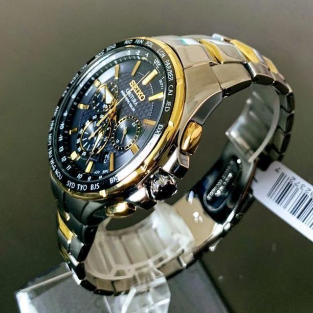 SEIKO 上級コーチュラ 電波ソーラー クロノグラフ セイコー メンズ腕時計
