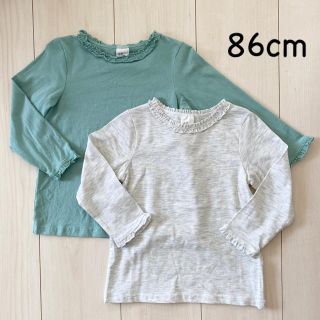 エイチアンドエム(H&M)の長袖トップス2枚セット 85-90ｃｍ(Tシャツ/カットソー)