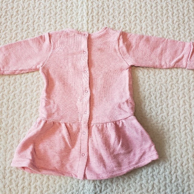 PETIT BATEAU(プチバトー)のプチバトー　リボンワンピース　18m/81cm キッズ/ベビー/マタニティのベビー服(~85cm)(ワンピース)の商品写真