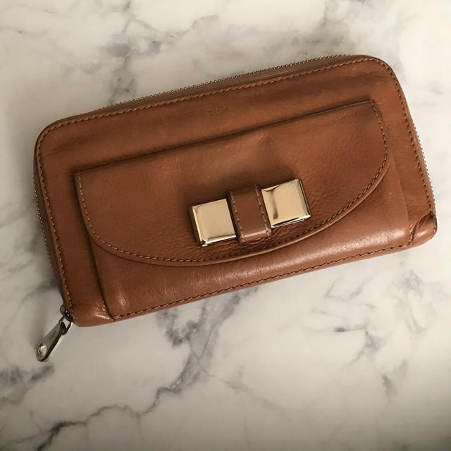 Chloe - クロエ(Chloe)リリー ラウンドファスナー 長財布 キャメル