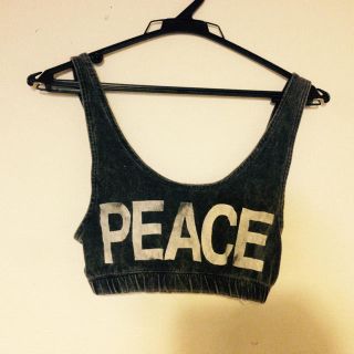 トップショップ(TOPSHOP)のPEACEビスチェ(Tシャツ(半袖/袖なし))