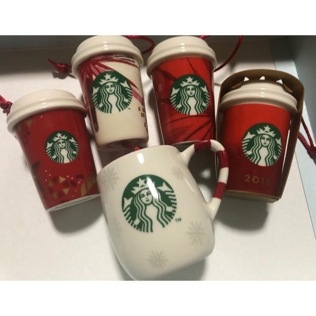 Starbucks Coffee(スターバックスコーヒー)のるみたん様　専用Starbucks クリスマスオーナメントセット インテリア/住まい/日用品のインテリア小物(置物)の商品写真