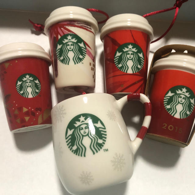 Starbucks Coffee(スターバックスコーヒー)のるみたん様　専用Starbucks クリスマスオーナメントセット インテリア/住まい/日用品のインテリア小物(置物)の商品写真