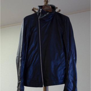 リックオウエンス(Rick Owens)の【着用回数少】Rick Owens バウハウス ラムレザージャケット サイズ48(レザージャケット)