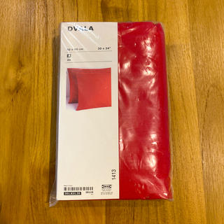 イケア(IKEA)のIKEA 枕カバー【赤】50×60cm(シーツ/カバー)