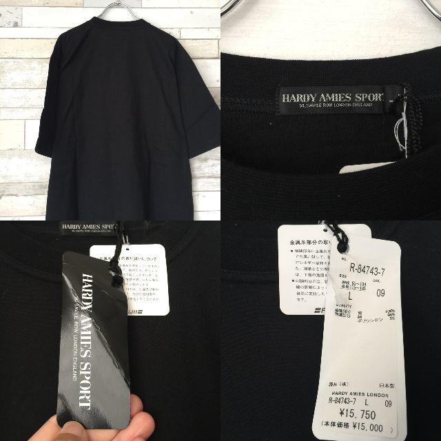 HARDY AMIES(ハーディエイミス)の【人気】ハーディエイミス スポーツ ロゴTシャツ ブラック サイズL メンズのトップス(Tシャツ/カットソー(半袖/袖なし))の商品写真