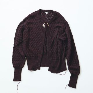 コモリ(COMOLI)のMASU LACE KNIT CARDIGAN(カーディガン)