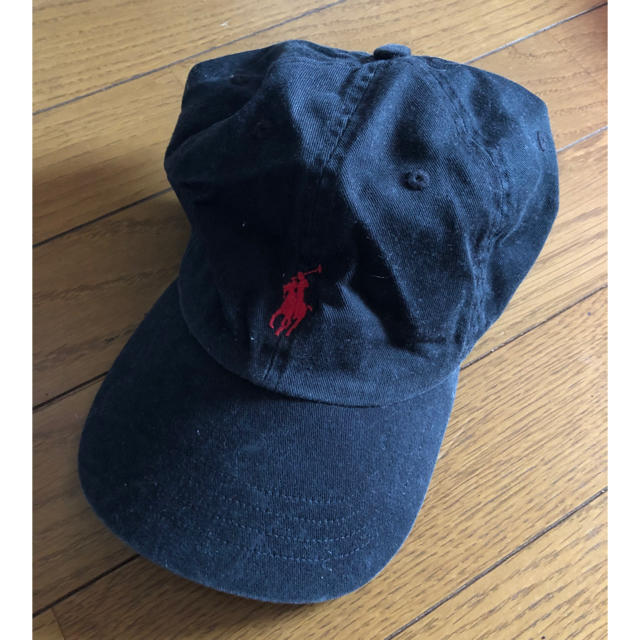 POLO RALPH LAUREN(ポロラルフローレン)のPOLO ラルフローレン キャップ　黒　赤 レディースの帽子(キャップ)の商品写真