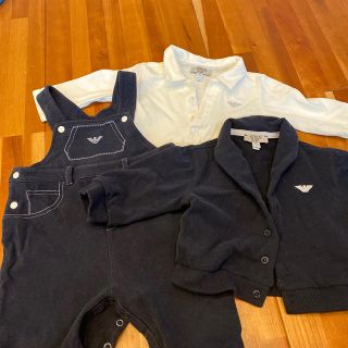 アルマーニ ジュニア(ARMANI JUNIOR)の6M 62センチ　ARMANI BABY 3点セット(ロンパース)