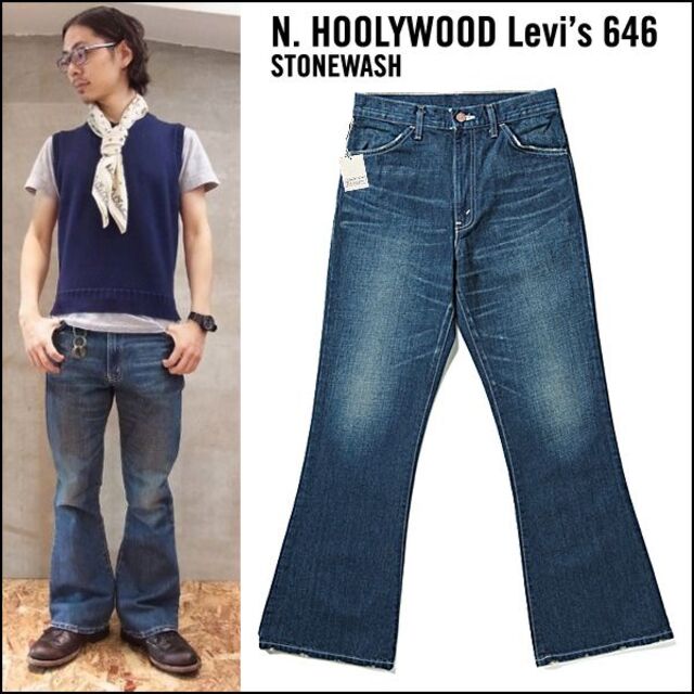 Levi's(リーバイス)の新品 W28 ミスターハリウッド×リーバイス 646 デニムパンツ A メンズのパンツ(デニム/ジーンズ)の商品写真