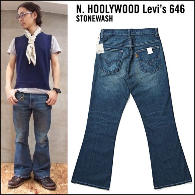 Levi's(リーバイス)の新品 W28 ミスターハリウッド×リーバイス 646 デニムパンツ A メンズのパンツ(デニム/ジーンズ)の商品写真