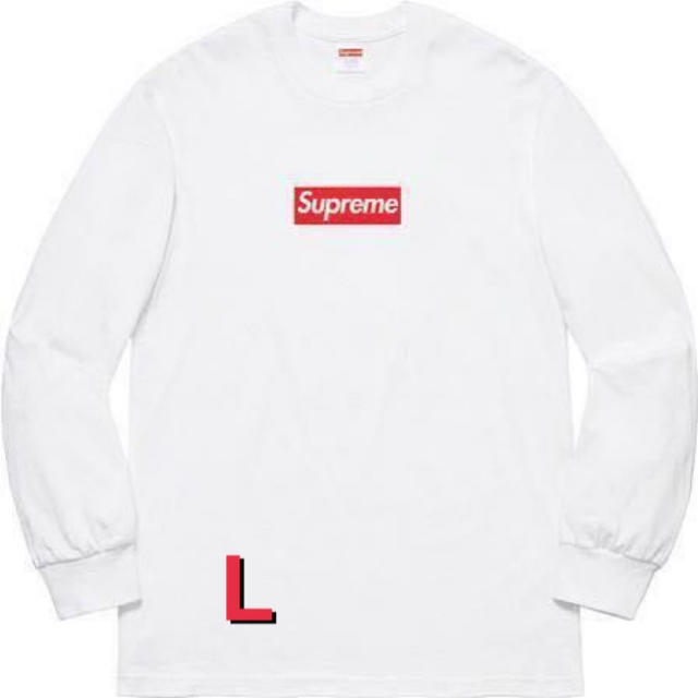 Supreme Box Logo L/S Tee L White - Tシャツ/カットソー(七分/長袖)