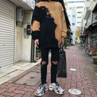 高評価安い Balenciaga - バレンシアガ HOMME ブリーチスウェットの