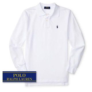 ラルフローレン(Ralph Lauren)の☆新品☆115 ラルフローレン コットンメッシュポロシャツ 白 0948(Tシャツ/カットソー)