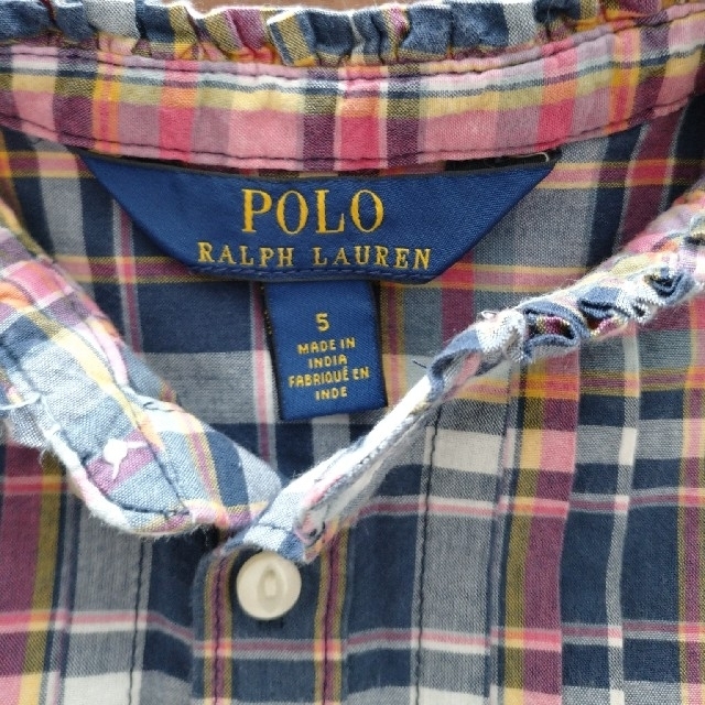 POLO RALPH LAUREN(ポロラルフローレン)のPOLO RALPH LAUREN 長袖プルオーバーシャツ 110 キッズ/ベビー/マタニティのキッズ服女の子用(90cm~)(ブラウス)の商品写真