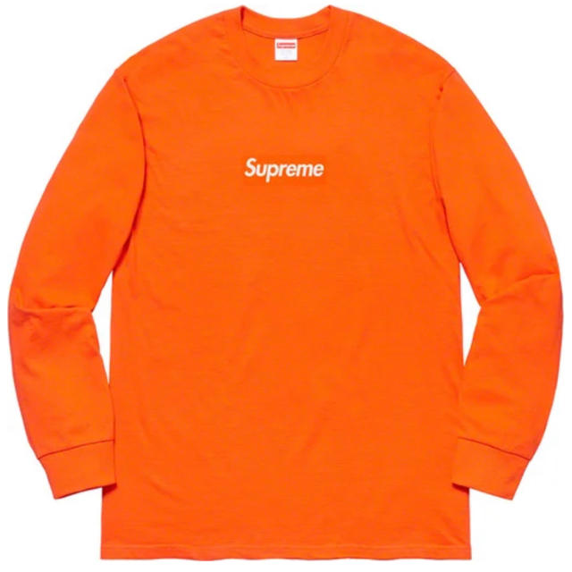 【Medium 】supreme box logo tee Orange L/S