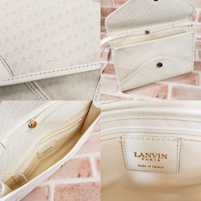 LANVIN(ランバン)のランバン ☆ ヴィンテージ PVC レザー ロゴ ショルダーバッグ 仏製 レディースのバッグ(ショルダーバッグ)の商品写真