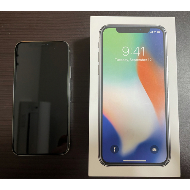 iPhone X Silver 256 GB SIMフリー版 - スマートフォン本体
