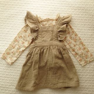 キャラメルベビー&チャイルド(Caramel baby&child )の【ご専用】ハンドメイド　エプロンワンピース 90(ワンピース)