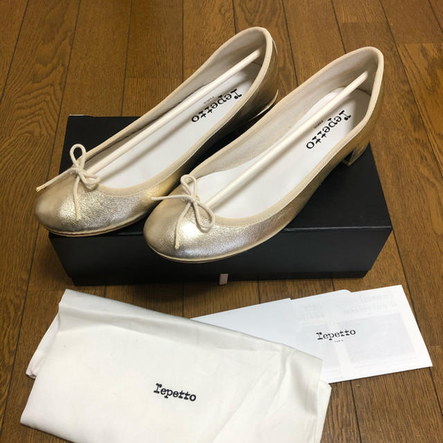 repetto - 〈レペット 〉ヒール付きゴールド 39 美品の通販 by sui ...