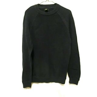 エイチアンドエム(H&M)の H＆M ネイビー 紺 ワッフル ニット セーター 長袖 M 丸首(ニット/セーター)