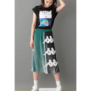 カッパ(Kappa)の4/25処分↓新品★Kappa BANDAラインプリーツスカート(ロングスカート)