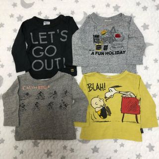 ブリーズ(BREEZE)の男の子　ロングTシャツ80 4枚セット　BREEZE  F.O.KIDS(Ｔシャツ)