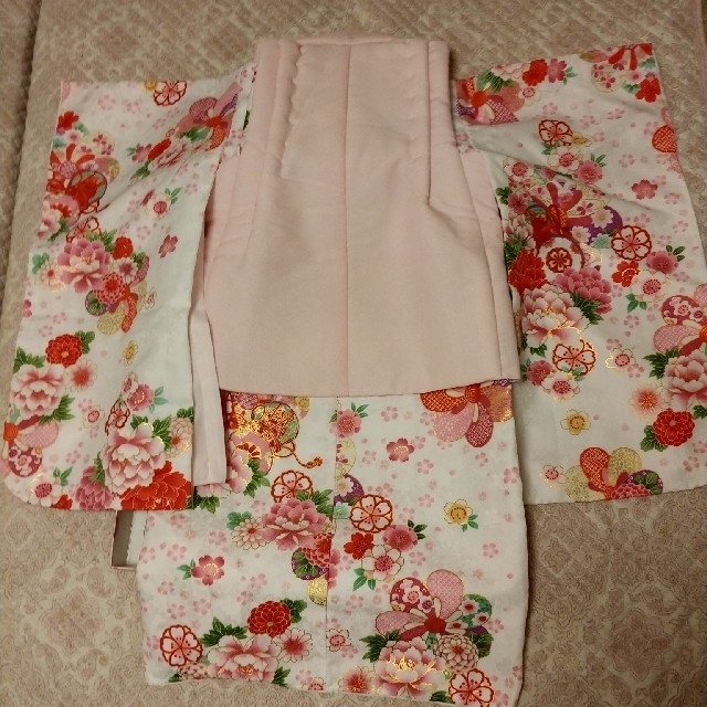 三歳女の子七五三被布着物セット　京都花ひめ キッズ/ベビー/マタニティのキッズ服女の子用(90cm~)(和服/着物)の商品写真