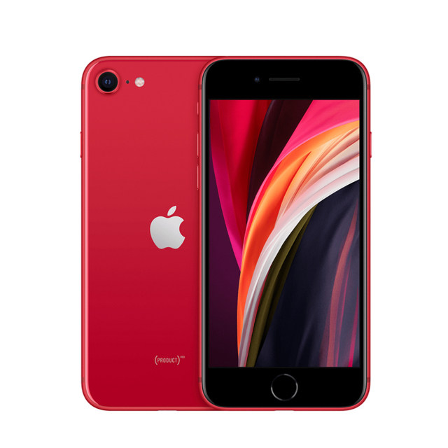 Apple(アップル)のiPhone SE2  SIMフリー　64GB 本体カラー:RED 付属品セット スマホ/家電/カメラのスマートフォン/携帯電話(スマートフォン本体)の商品写真