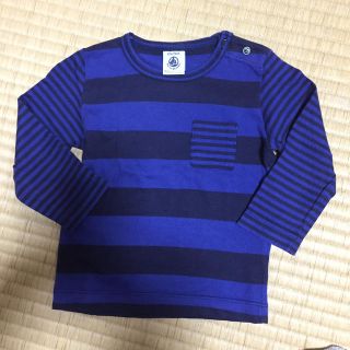 プチバトー(PETIT BATEAU)のPETIT BATEAU ボーダーロンTee(Ｔシャツ)