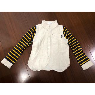 男の子用　『tappet』袖ボーダーシャツ(サイズ130)(ブラウス)