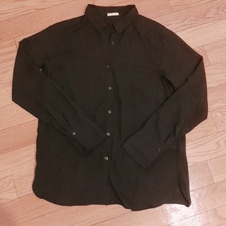 ユニクロ(UNIQLO)の黒シャツ シースルー(Tシャツ(長袖/七分))