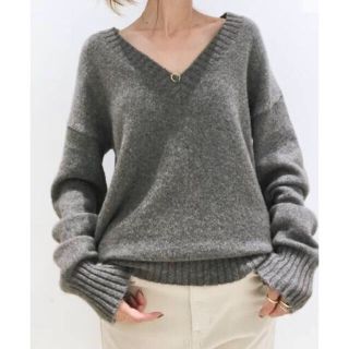 アパルトモンドゥーズィエムクラス(L'Appartement DEUXIEME CLASSE)のL'Appartement V/N Basic KNIT グレー(ニット/セーター)