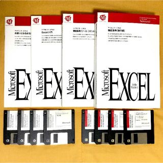 アップル(Apple)の[古い物で希少] Mac用Excel 4.0 FD＋マニュアル本(PC周辺機器)
