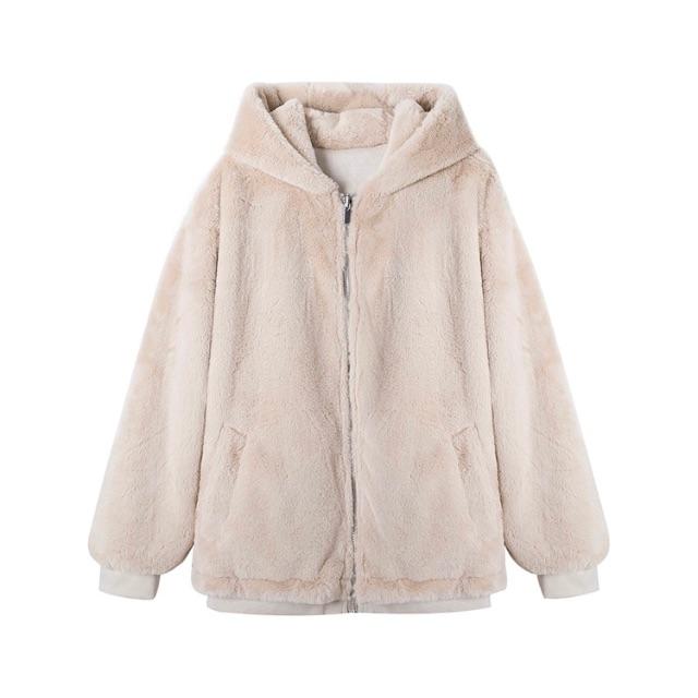 柔らかな質感の ZARA ザラ リバーシブル ファージャケット Mサイズ ai