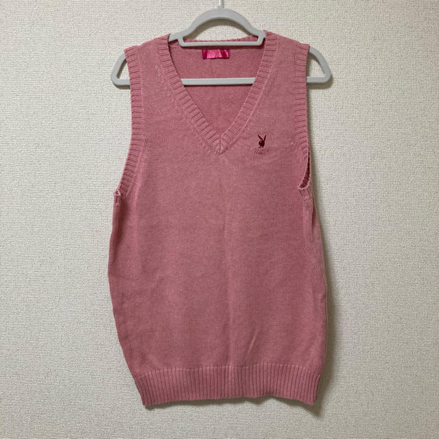 PLAYBOY(プレイボーイ)の【送料無料】PLAY BOY プレイボーイ ピンク ベスト 制服  学生服 メンズのトップス(ベスト)の商品写真