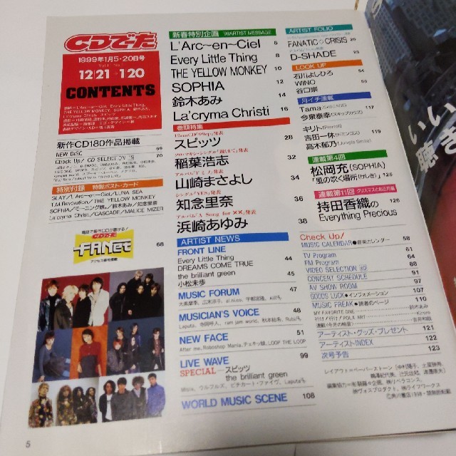 イエローモンキー　CDでーた ポストカード付き エンタメ/ホビーの雑誌(アート/エンタメ/ホビー)の商品写真