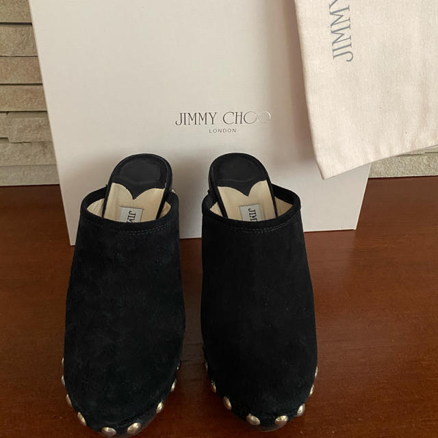 最終値下げ！ジミーチュウ JIMMY CHOO 黒 スエード サボサボ