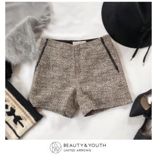 ビューティアンドユースユナイテッドアローズ(BEAUTY&YOUTH UNITED ARROWS)のツイードショートパンツ　グレー(ショートパンツ)