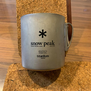 スノーピーク(Snow Peak)の廃盤　レア！　スノーピーク チタンマグ　ダブルウォール　600(食器)